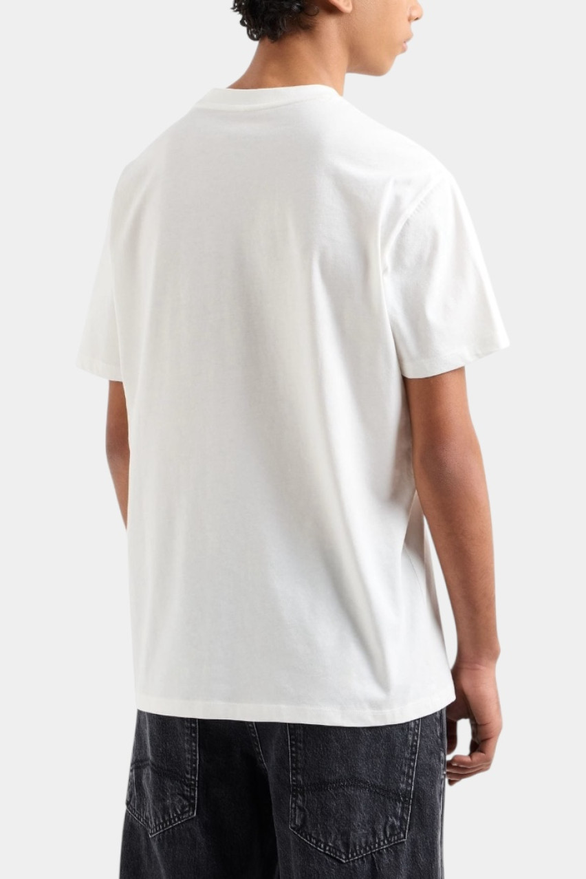 Белая однотонная футболка стандартного кроя XM000554 AF10356 U0009 Armani Exchange