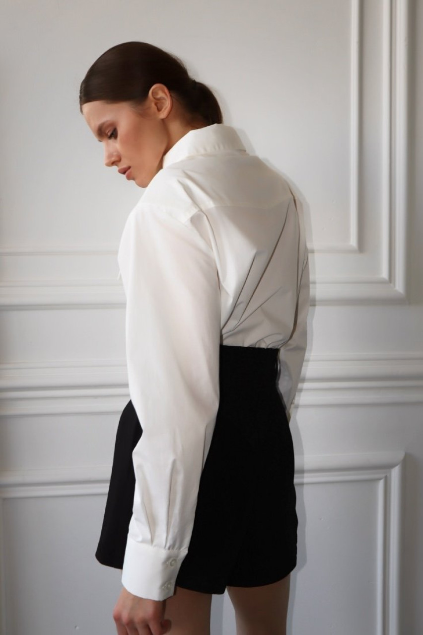 Молочная рубашка с плечами SS2024-15 BLAZH.
