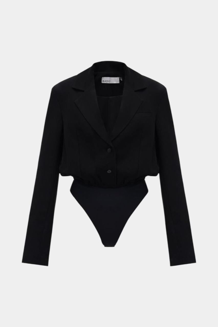 Чорний піджак-боді