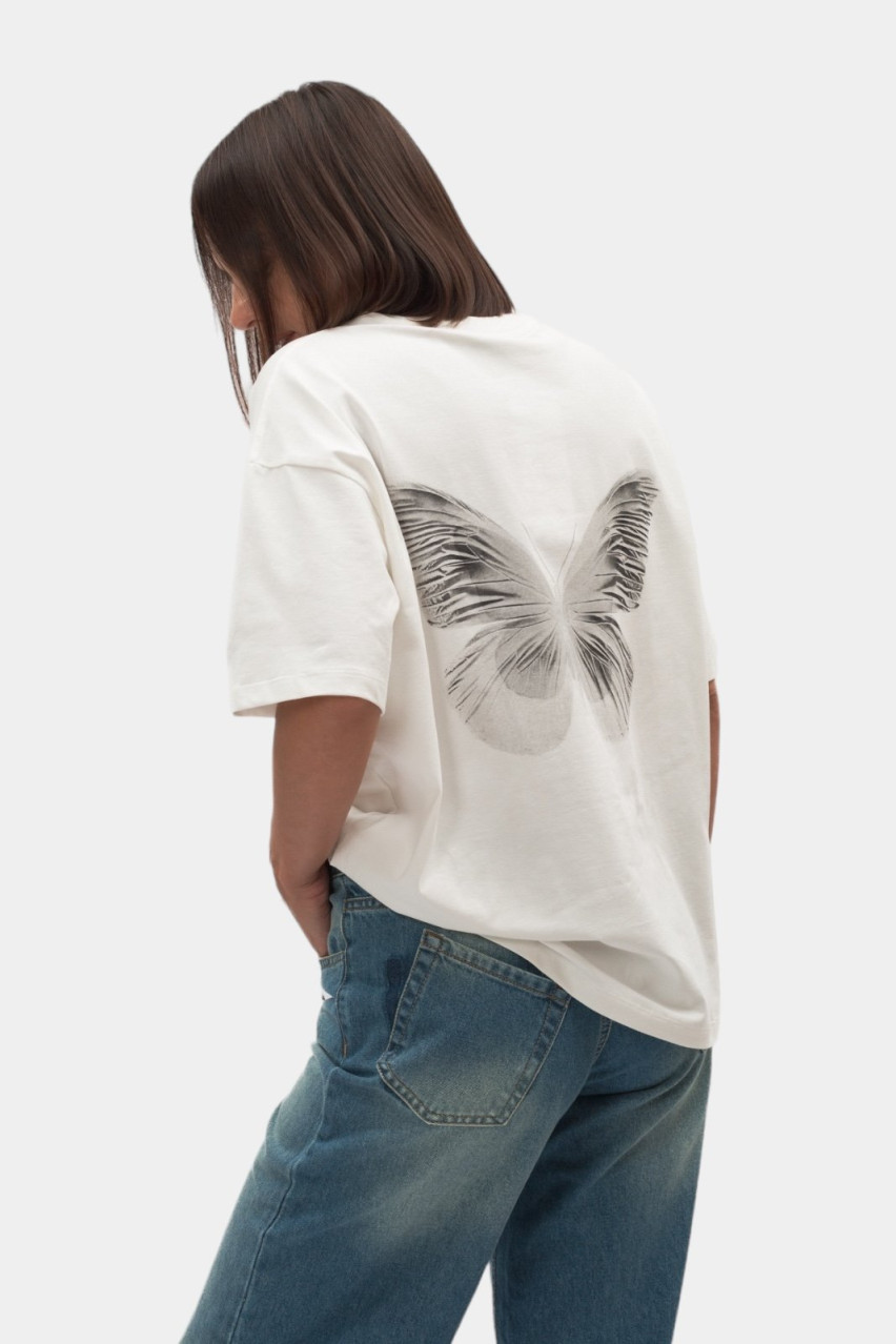 Белая футболка Butterfly BLAZH.