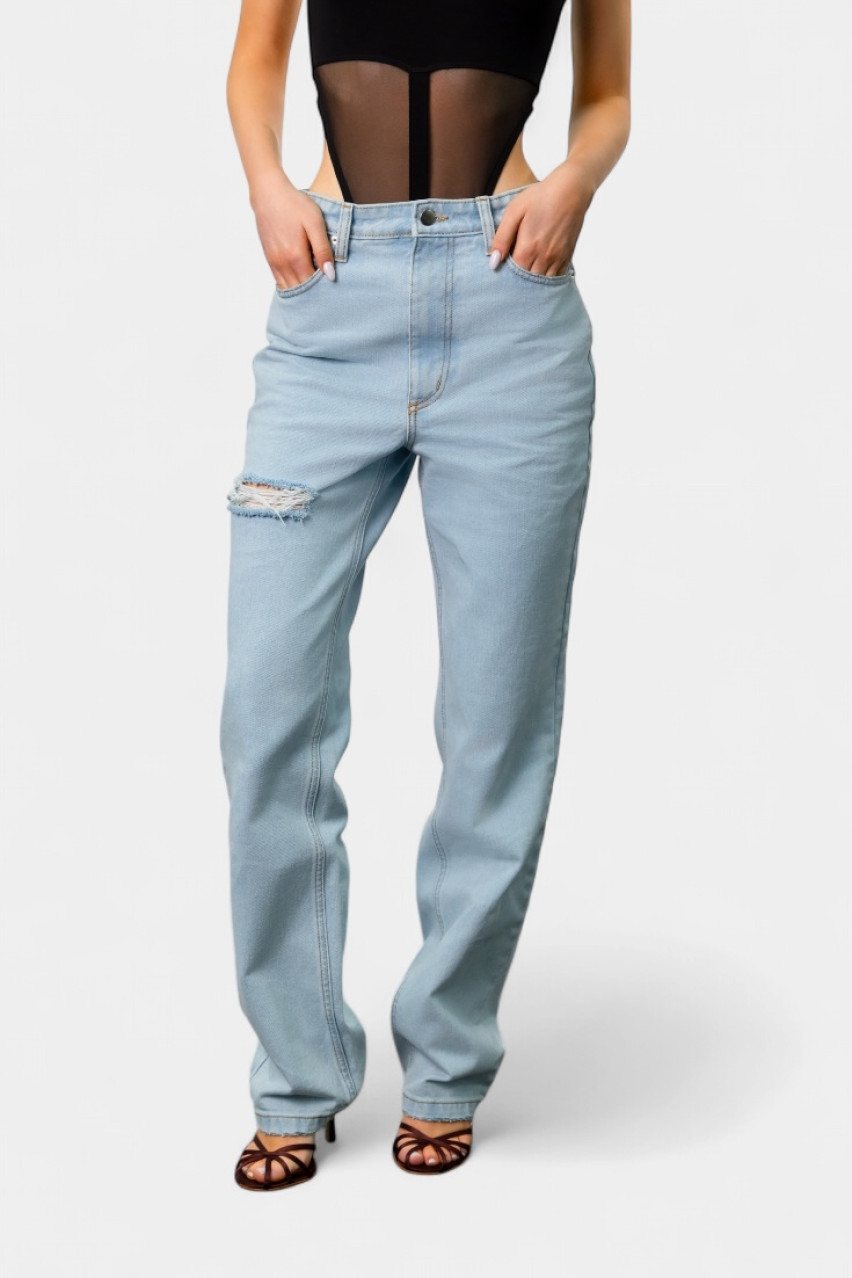 Голубые джинсы Straight Fit BLAZH.