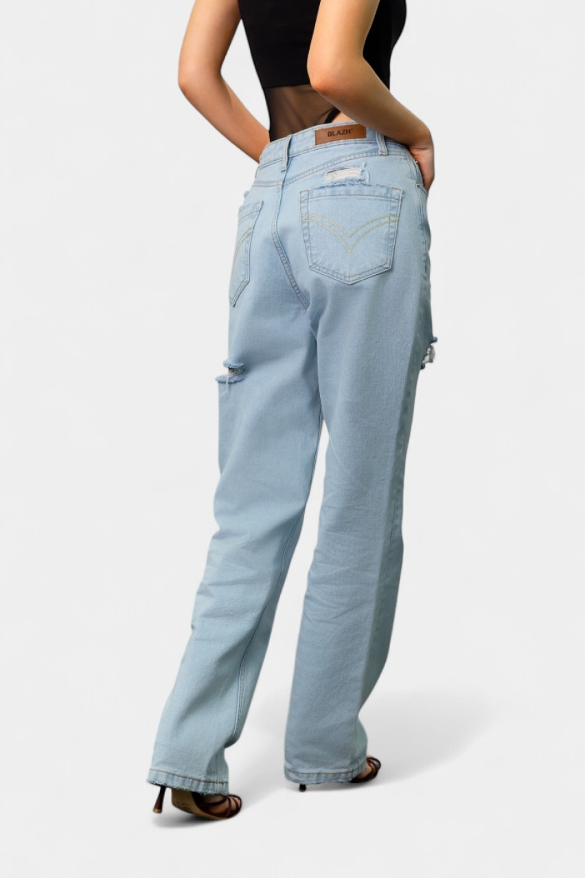 Голубые джинсы Straight Fit BLAZH.