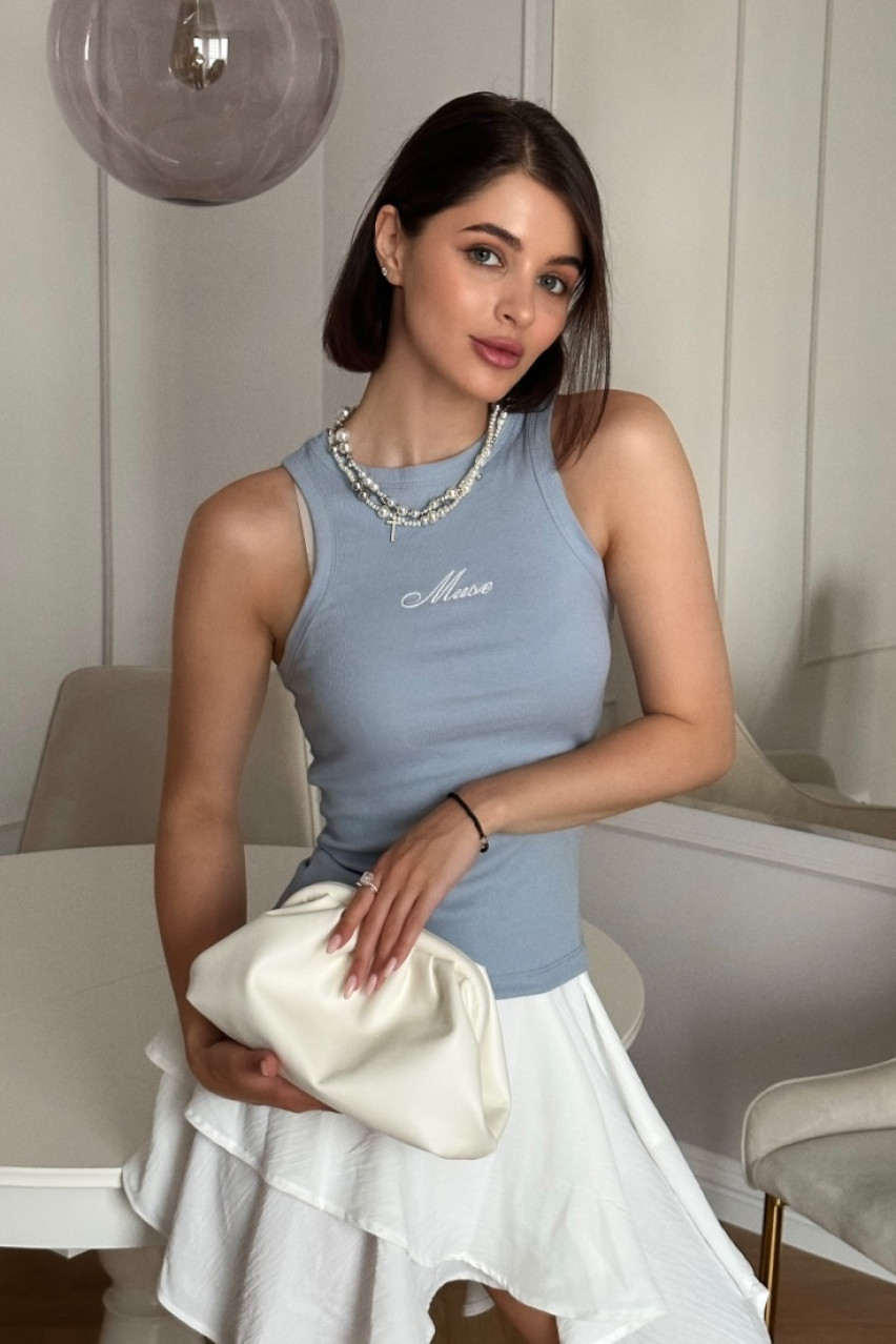 Голубая майка Muse SS2024 BLAZH.