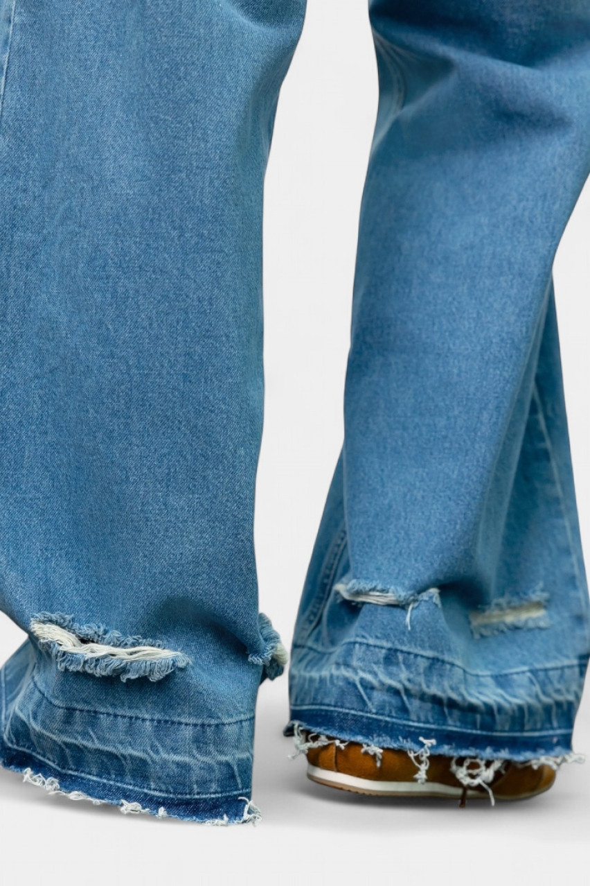 Синие джинсы с низкой посадкой BLAZH.