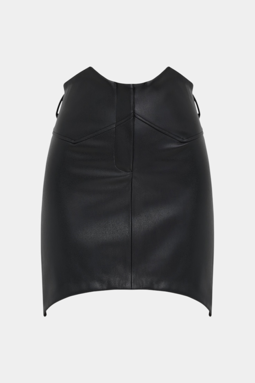 Чорна спідниця з екошкіри BLAZH.