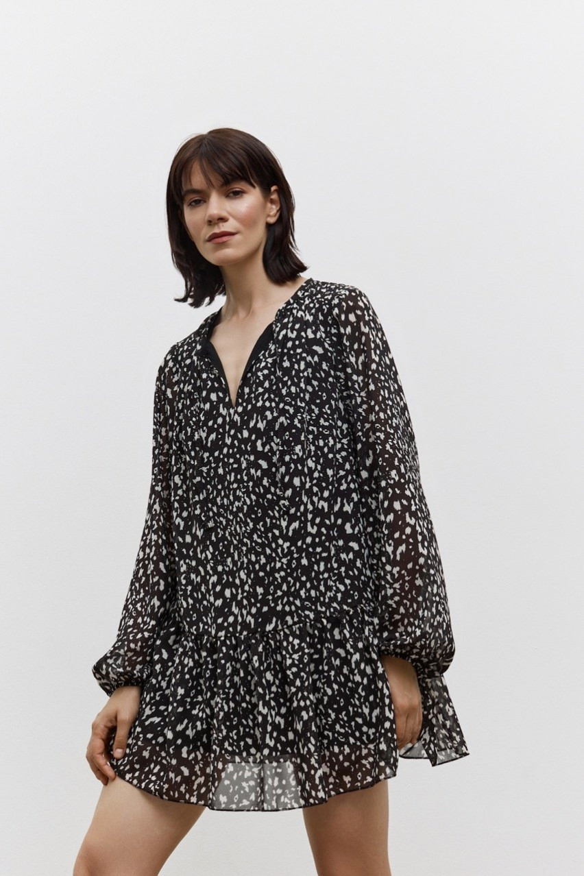 Чёрно-белое платье Leo