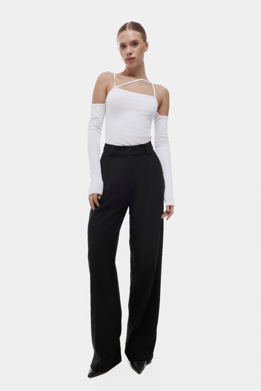 Чёрные брюки-палаццо BLAZH.
