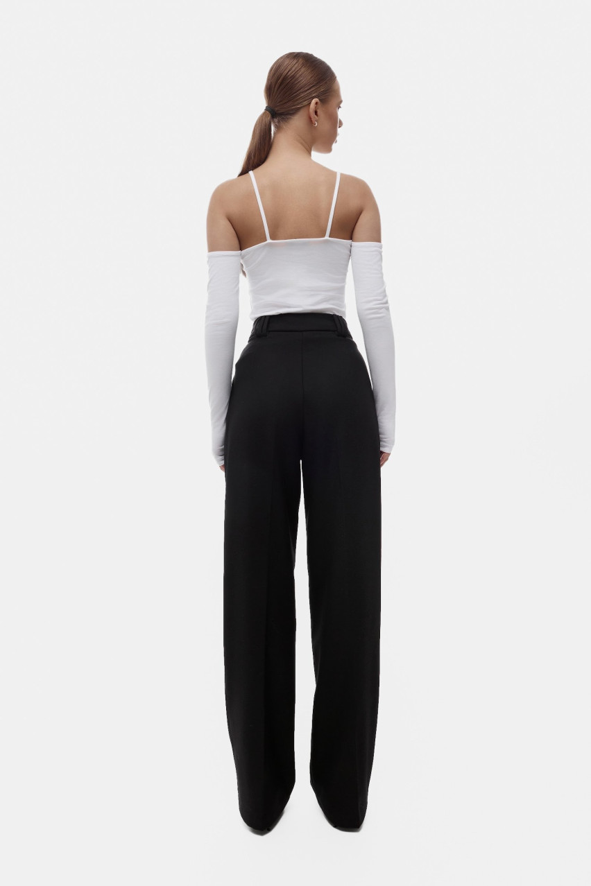 Чёрные брюки-палаццо BLAZH.