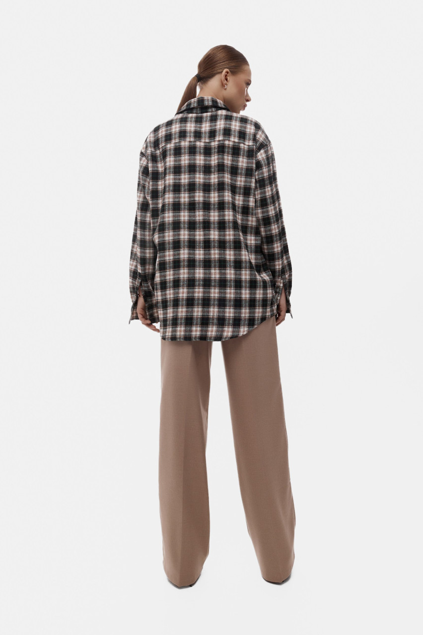 Бежевые брюки-палаццо BLAZH.