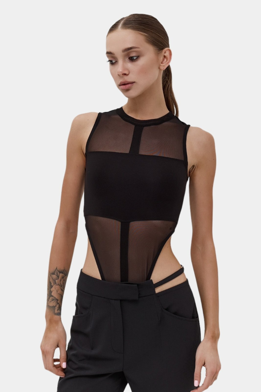 Чорне боді-сітка BLAZH.