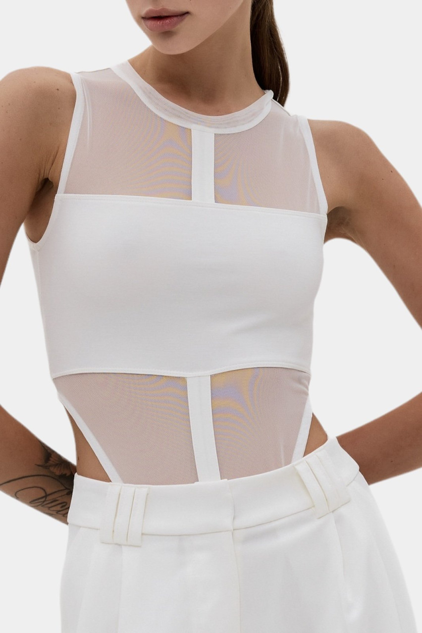 Біле боді-сітка BLAZH.