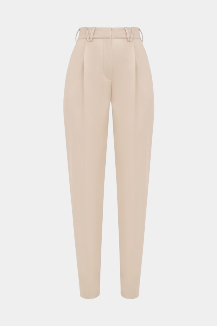 Бежеві брюки прямого крою