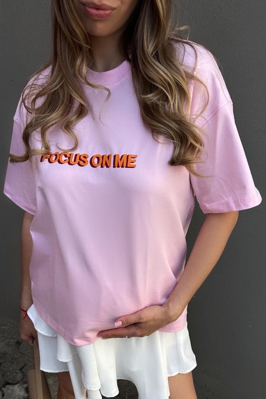 Розовая футболка Focus On Me SS2024 BLAZH'
