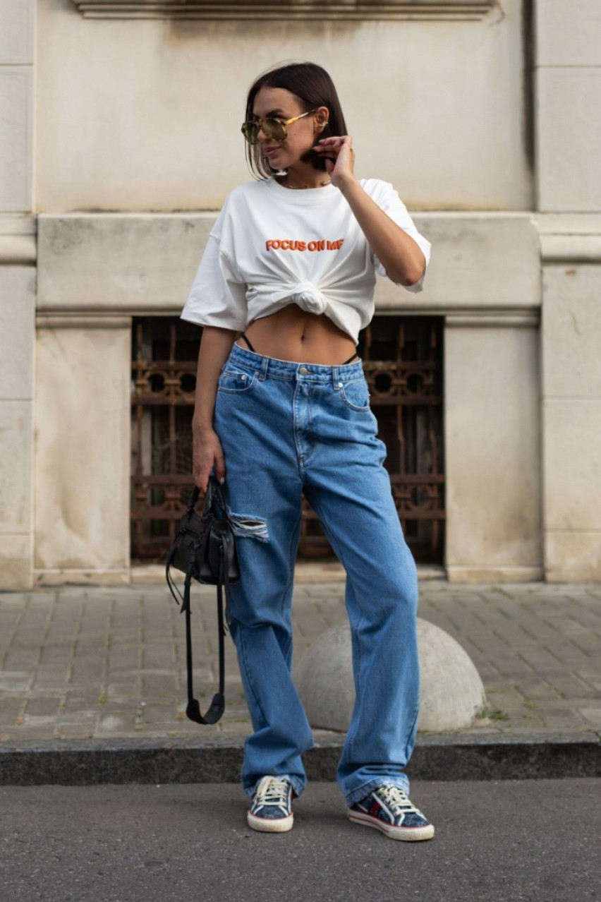 Молочная футболка Focus On Me SS2024 BLAZH'