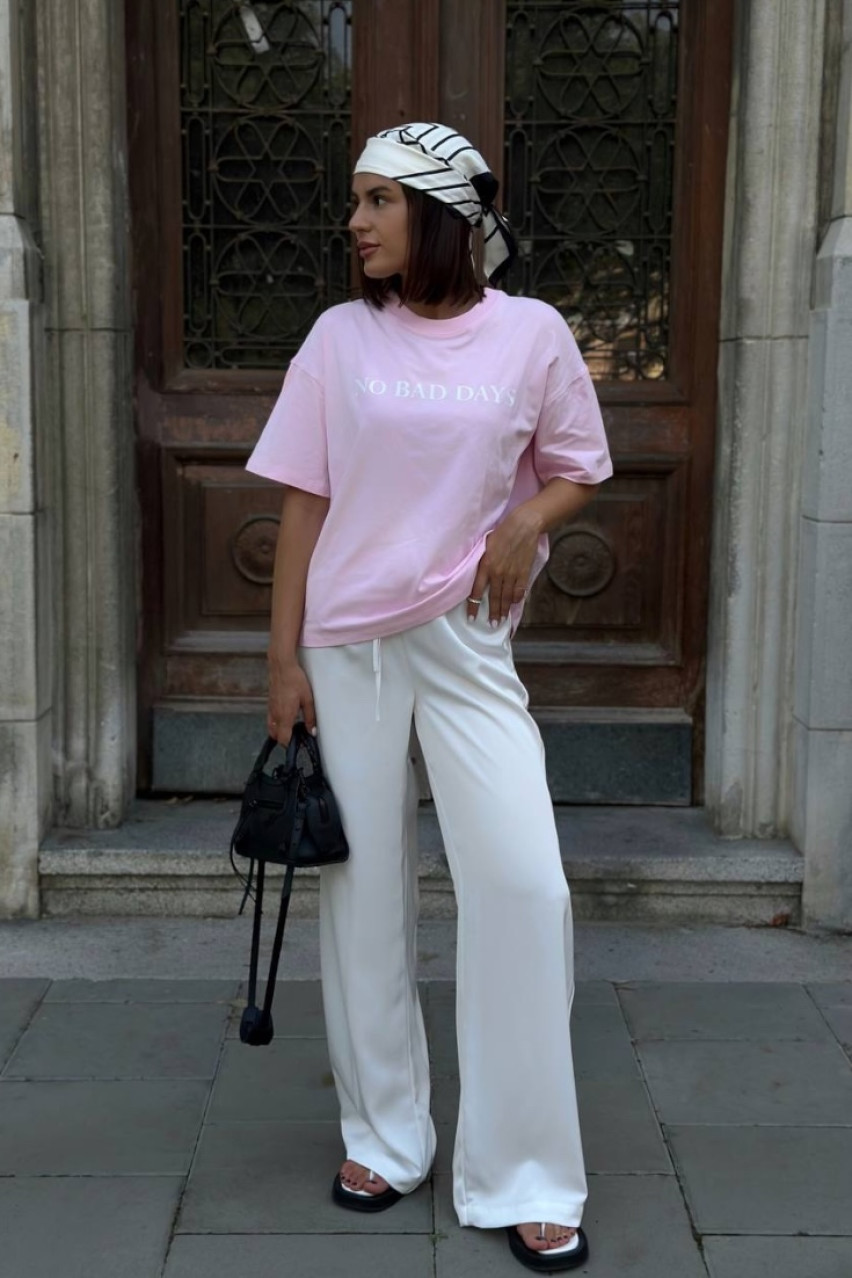 Розовая футболка No Bad Days SS2024 BLAZH'