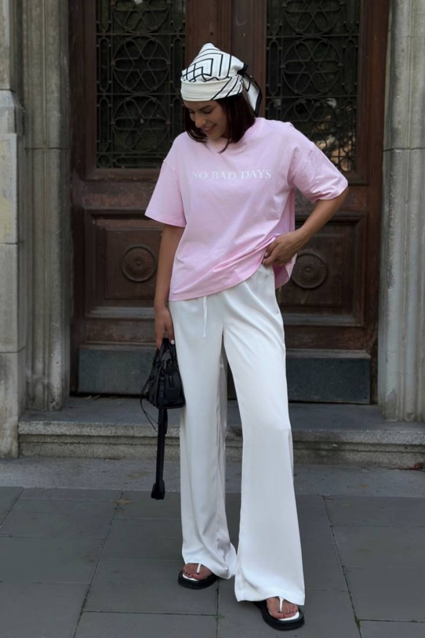 Розовая футболка No Bad Days SS2024 BLAZH'