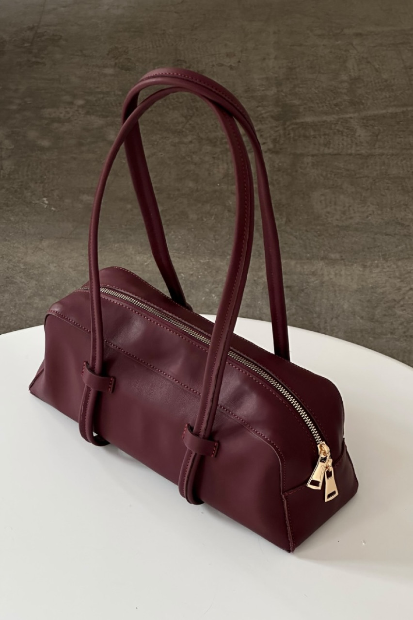 Бордова сумка-багет BLAZH.