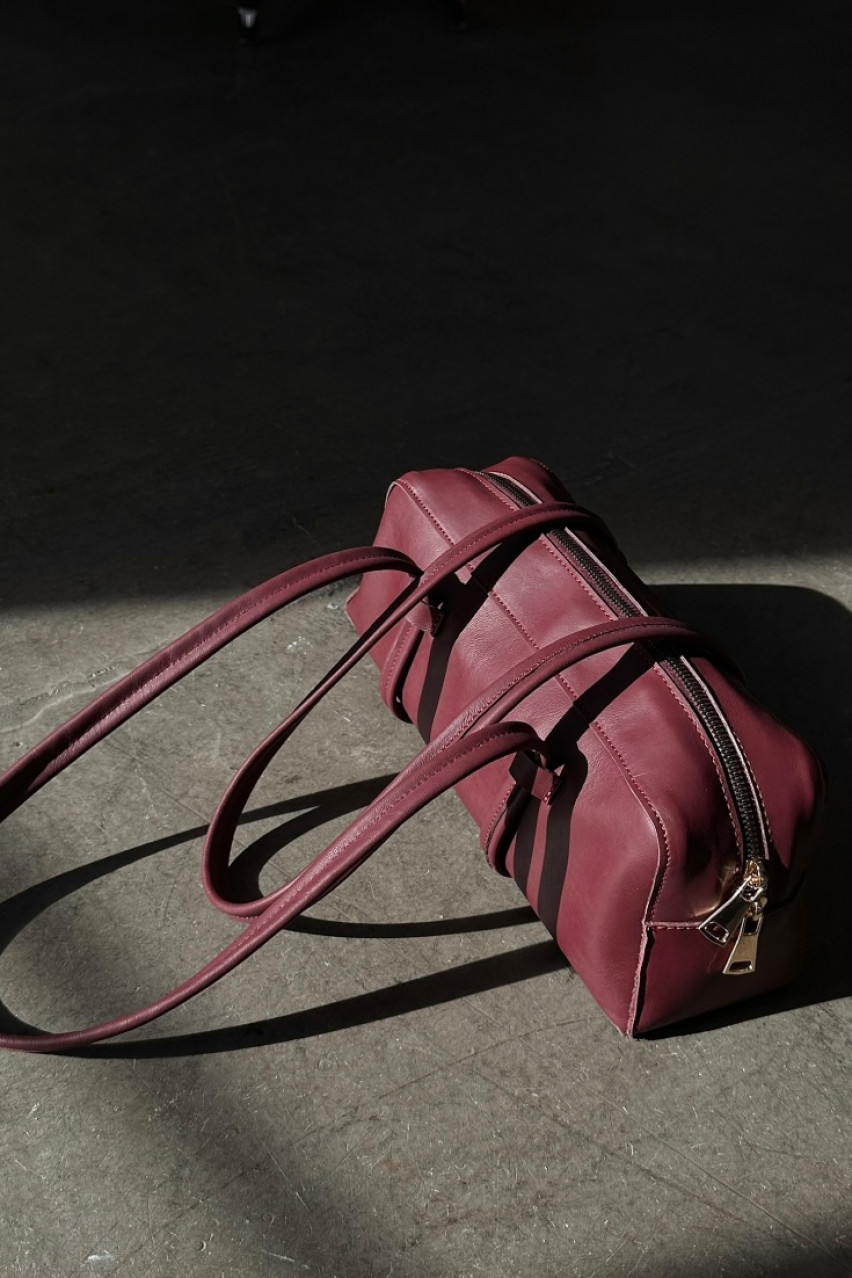 Бордова сумка-багет BLAZH.