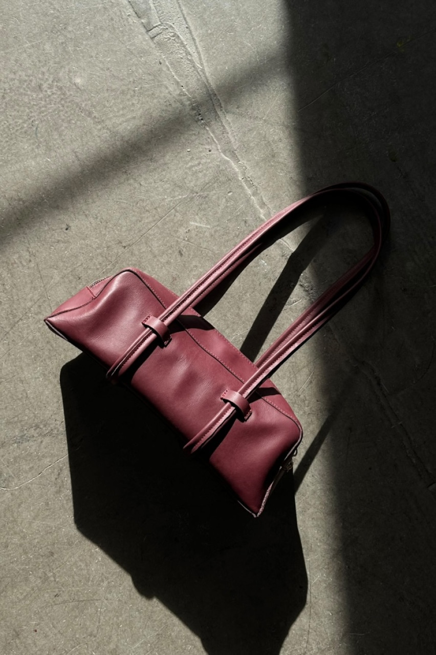 Бордова сумка-багет BLAZH.