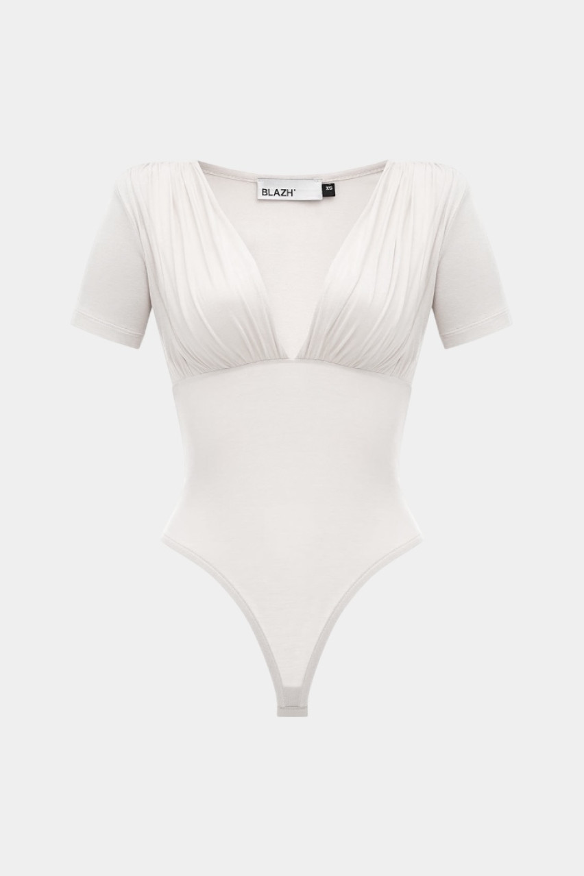 Молочное боди с короткими рукавами BLAZH.