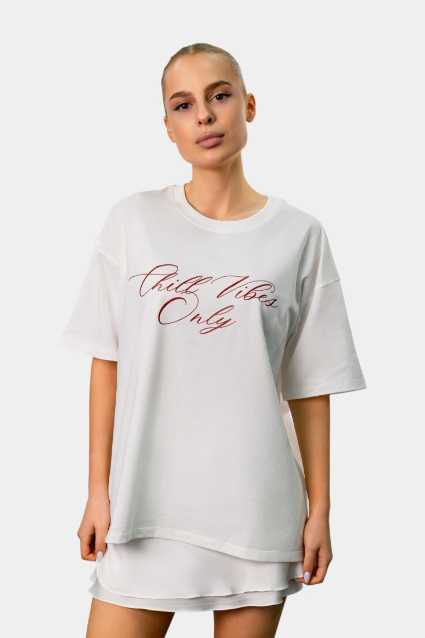 Молочна футболка Chill Vibes Only SS2025 BLAZH.