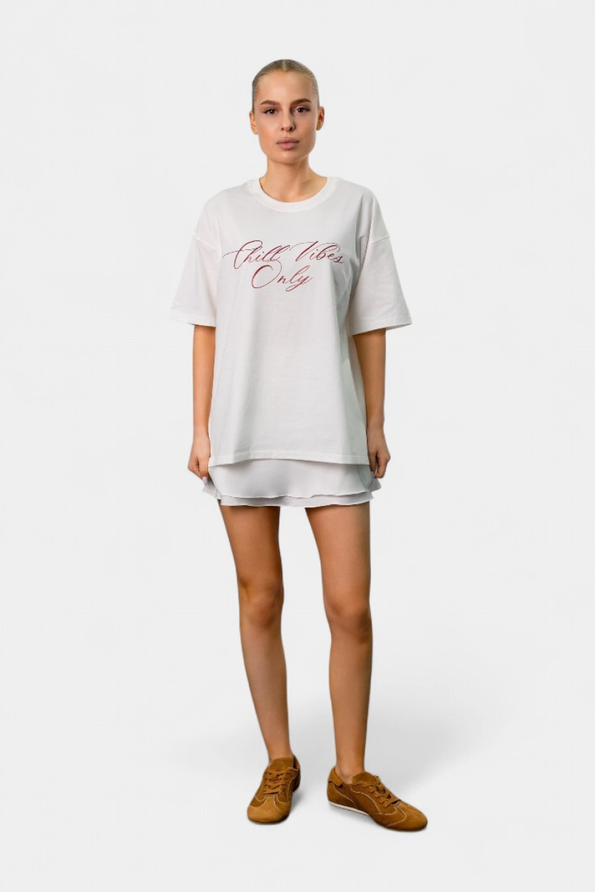 Молочна футболка Chill Vibes Only SS2025 BLAZH.