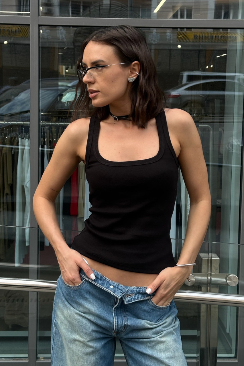 Чорна майка Basic SS2025 BLAZH.