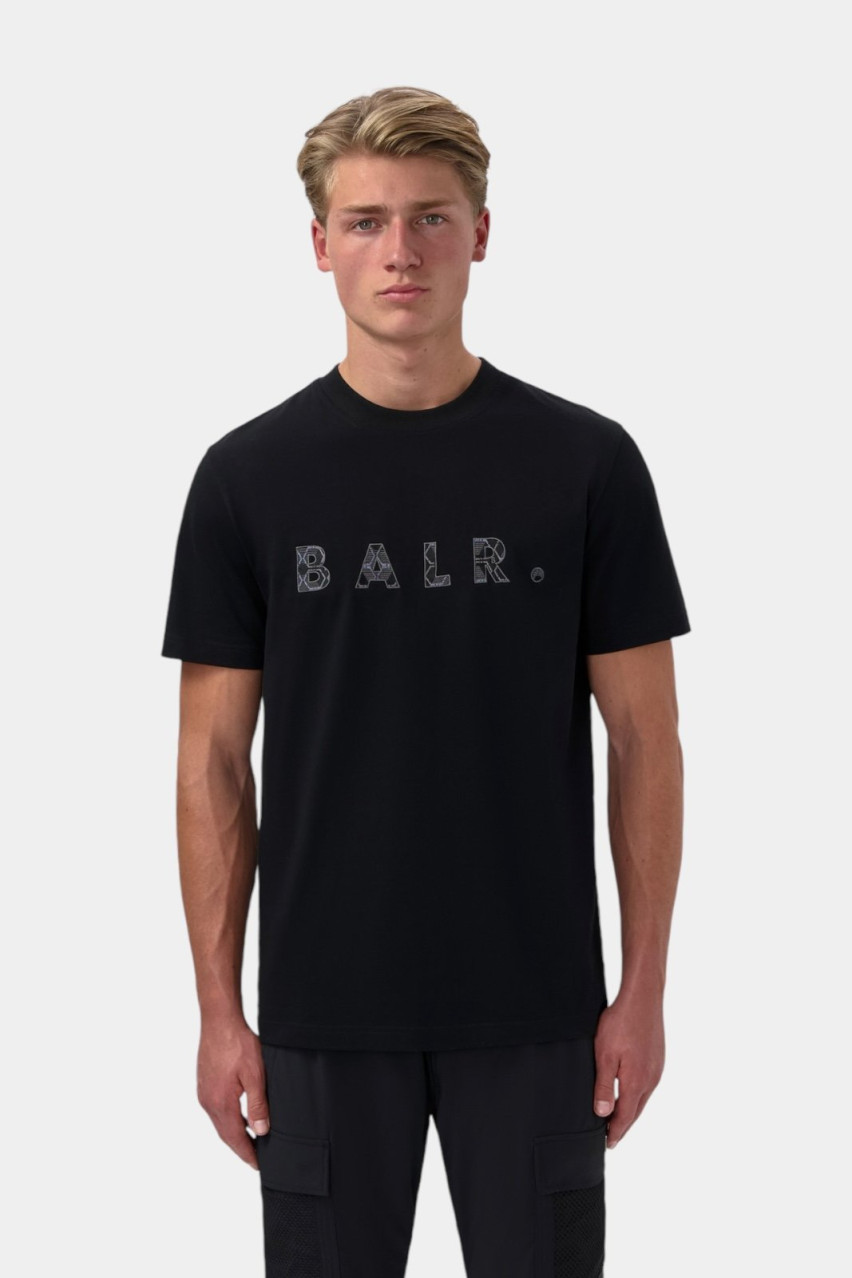 Черная футболка BALR. Monogram Embro Regular Fit B1112.1267 1182 BALR.