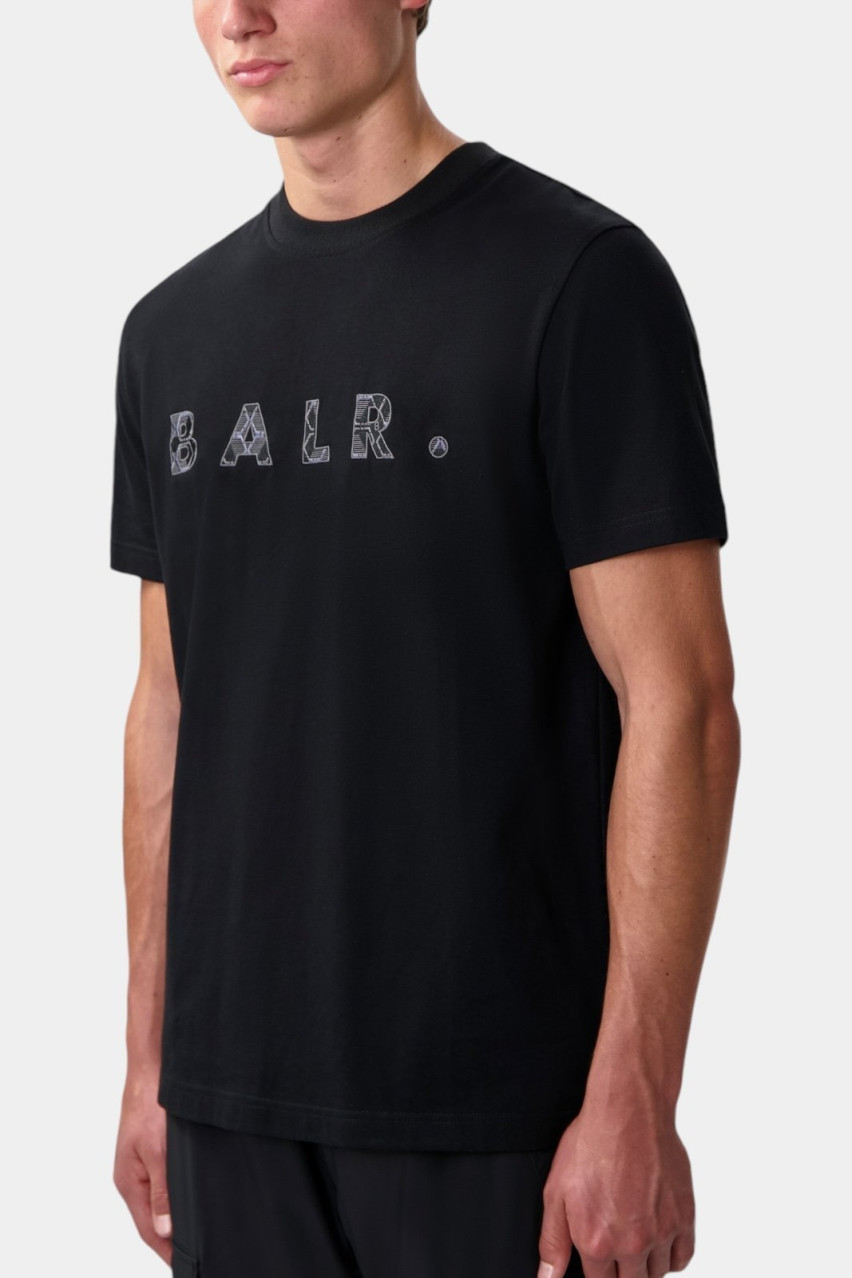 Черная футболка BALR. Monogram Embro Regular Fit B1112.1267 1182 BALR.