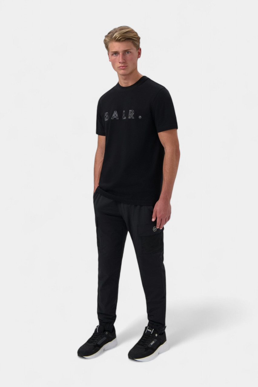 Черная футболка BALR. Monogram Embro Regular Fit B1112.1267 1182 BALR.