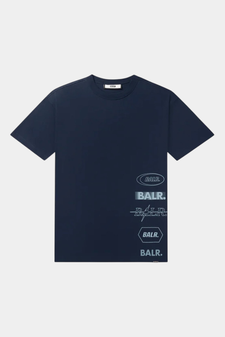 Темно-синя футболка Tags Box B1112.1302 886 BALR.