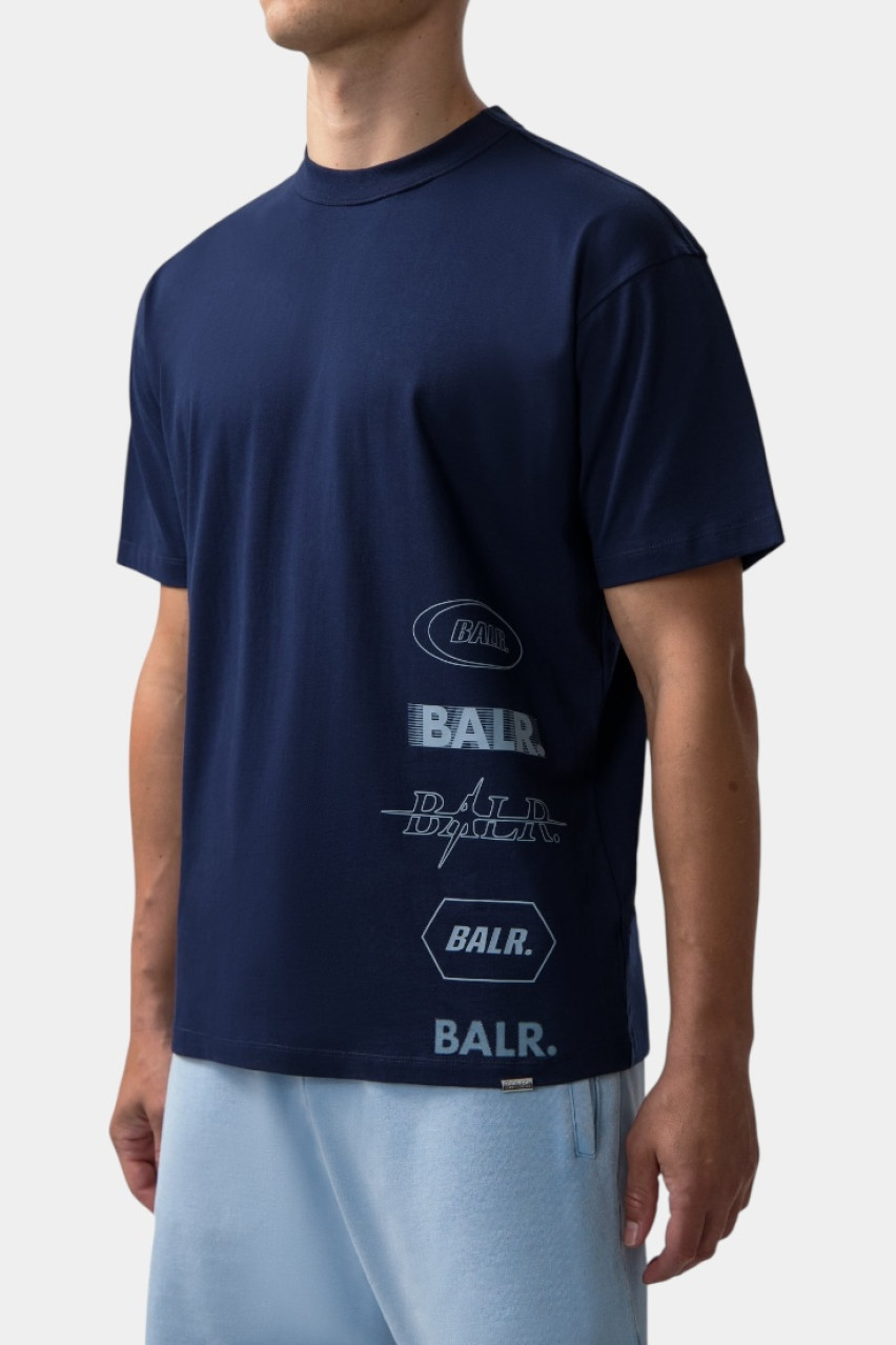 Темно-синя футболка Tags Box B1112.1302 886 BALR.