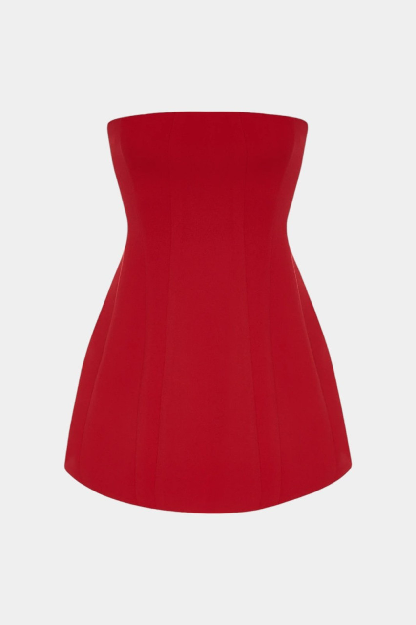 Червона мінісукня-корсет CMND_R BALYKINA