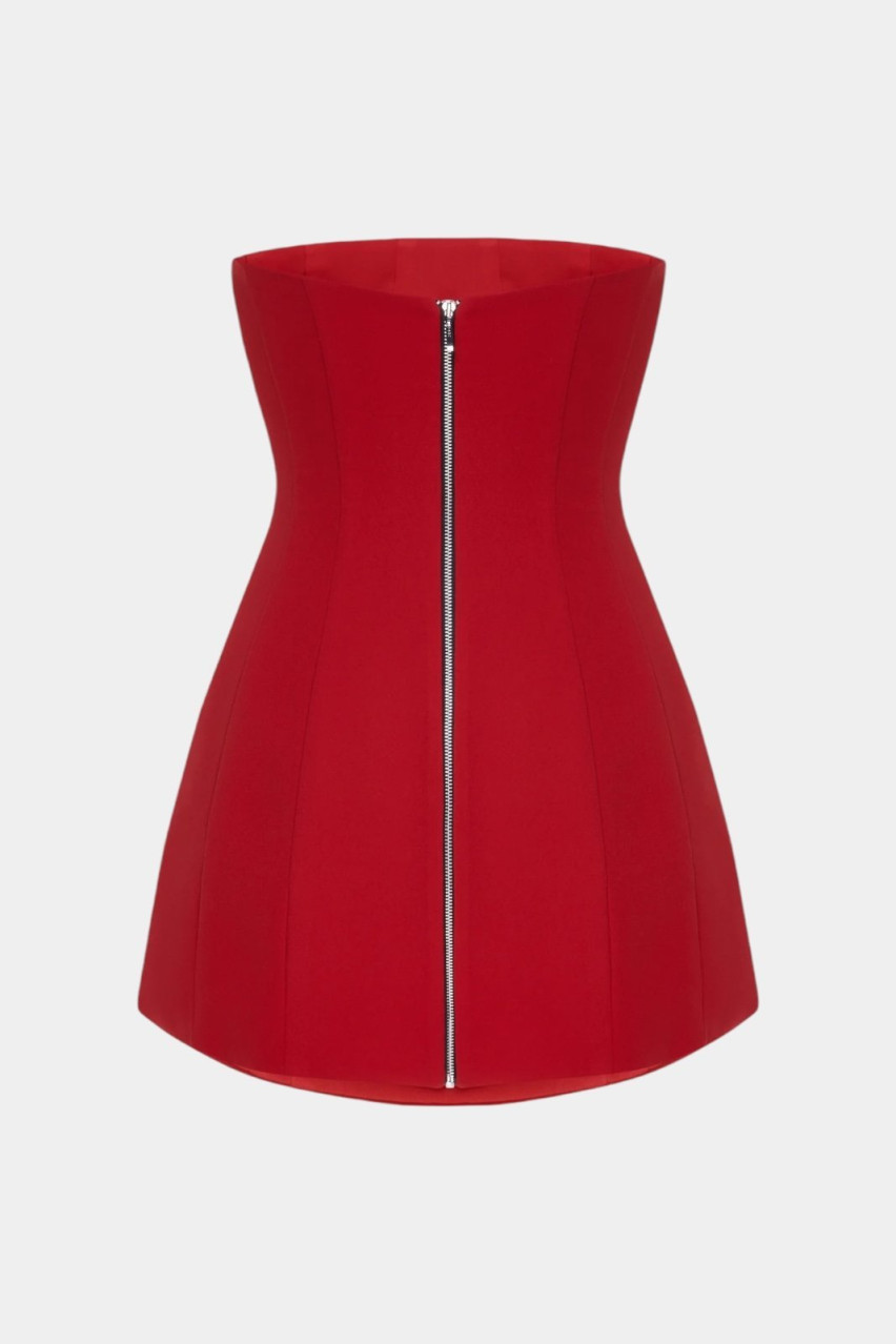 Червона мінісукня-корсет CMND_R BALYKINA