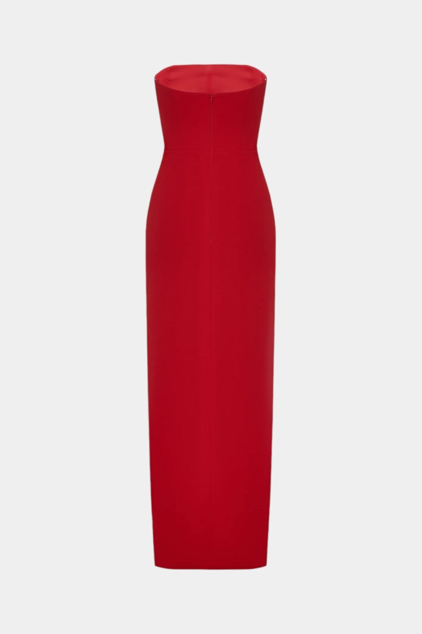 Червона сукня максі з розрізом MDC_R BALYKINA