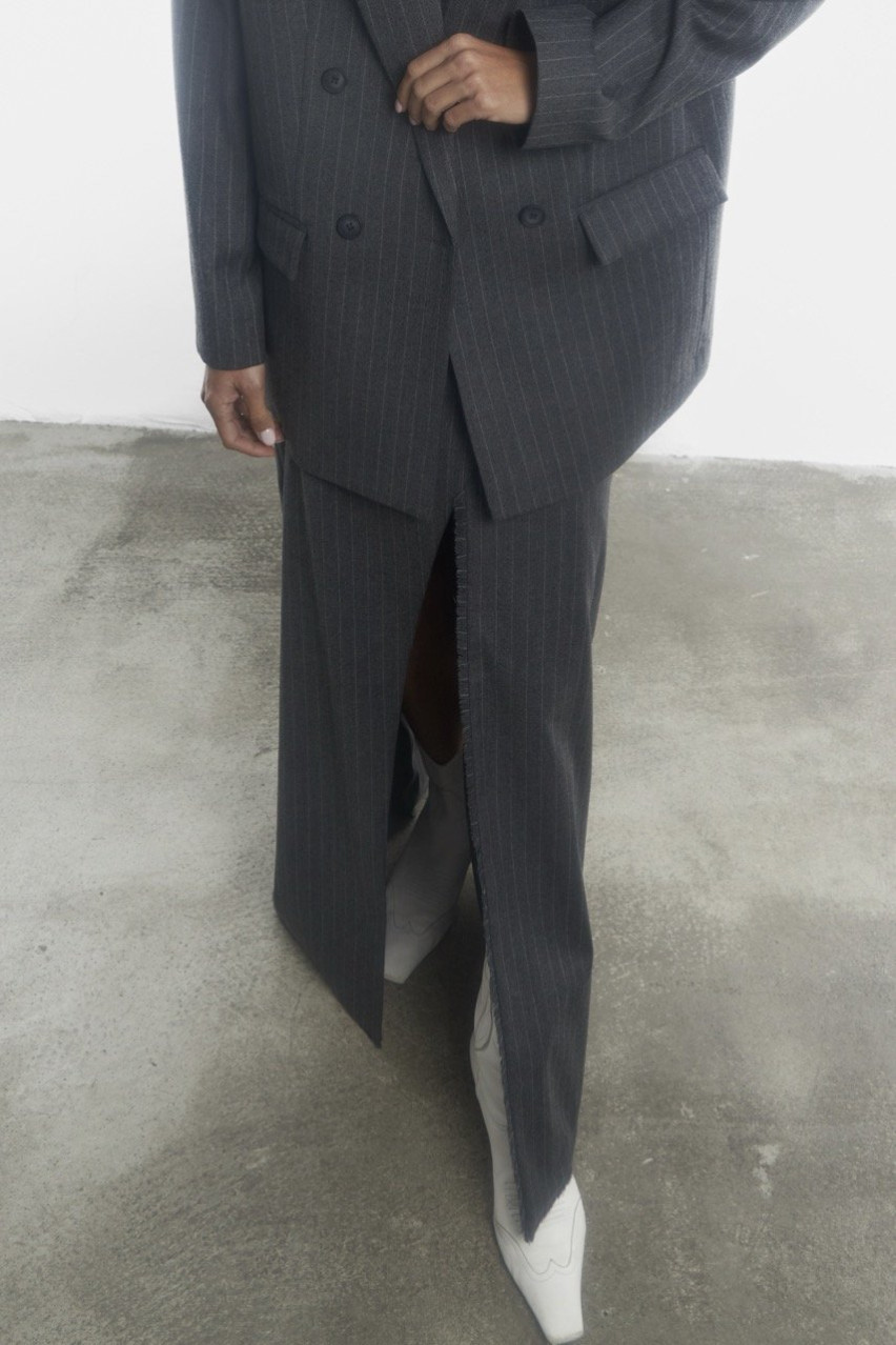 Серая юбка 1040-8