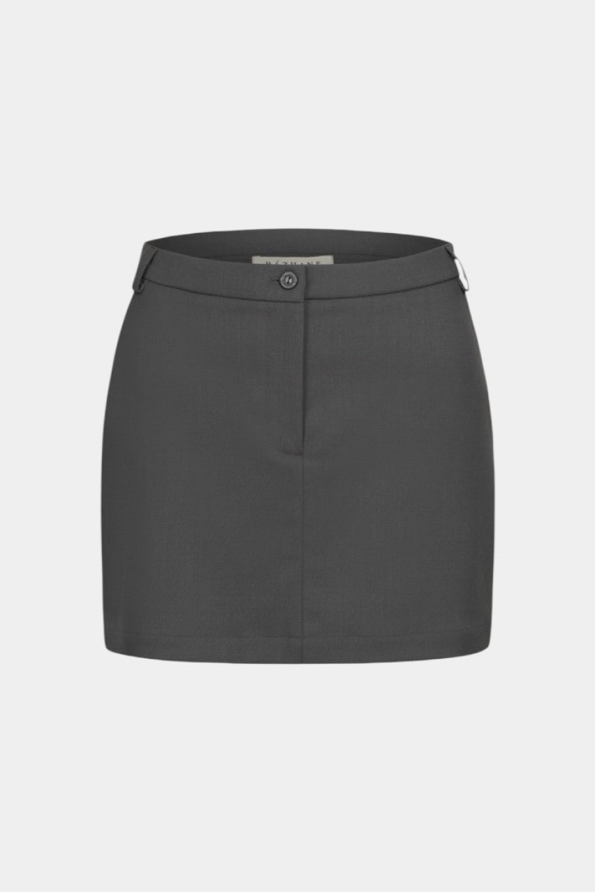 Графитовая юбка мини со средней посадкой 1033-6 BAZHANE