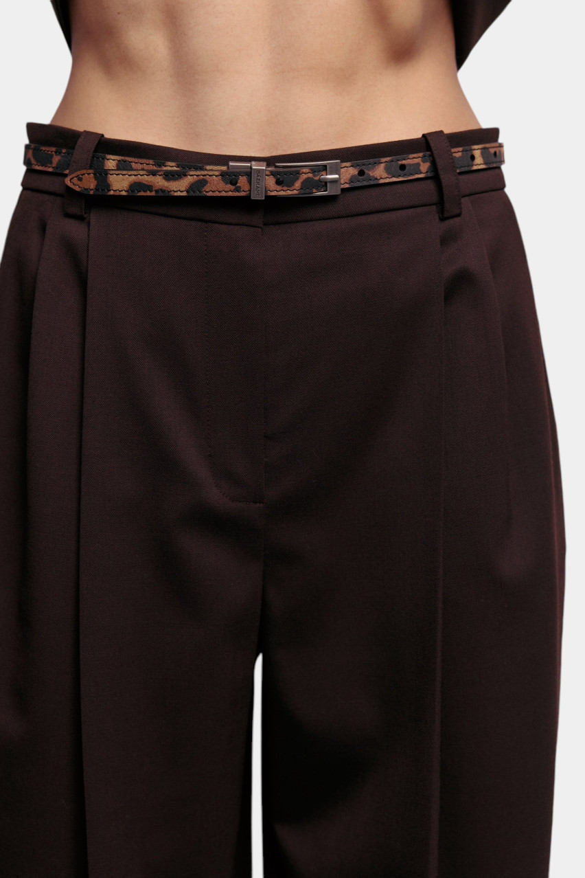 Леопардовий ремінь з нікелевою пряжкою 0015-7 BAZHANE