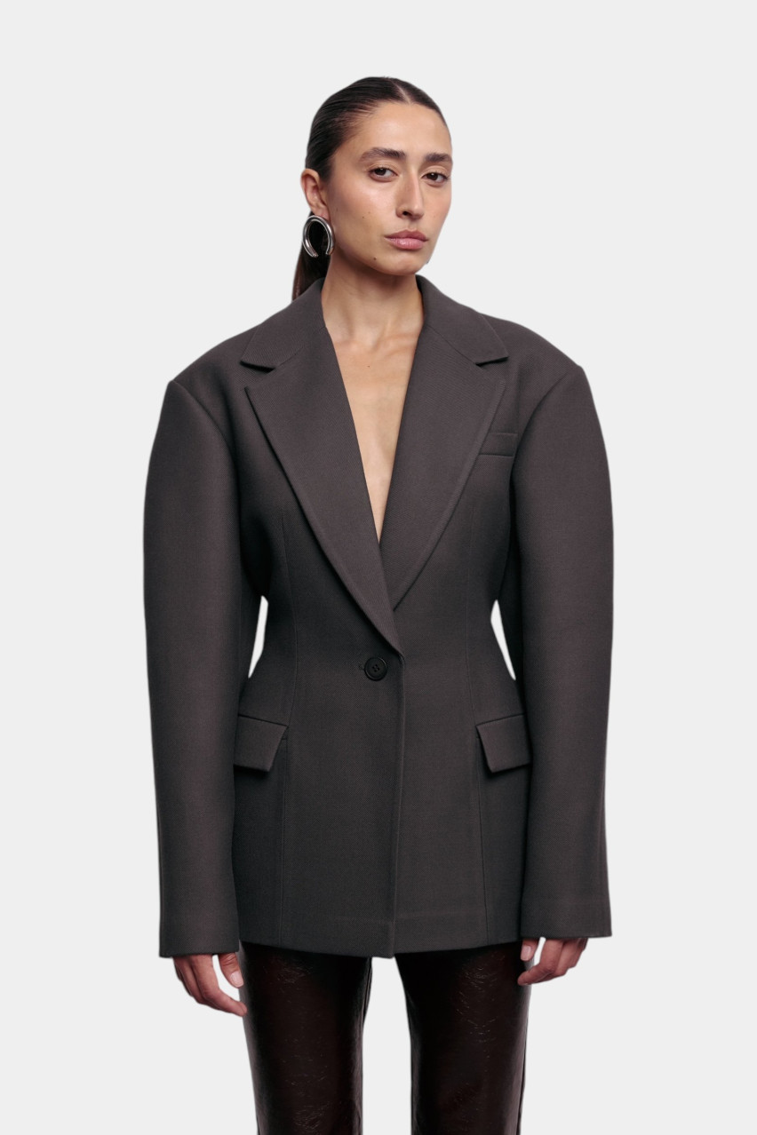 Графітове пальто-жакет Hourglass 1091-18-5 BÁZHANE