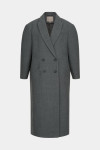 Сіре оверсайз пальто прямого крою