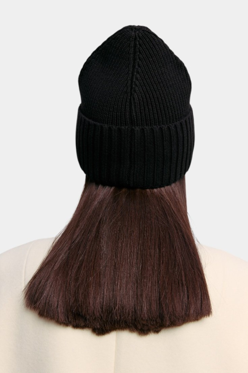 Черная шерстяная шапка 3000-4-18 BÁZHANE