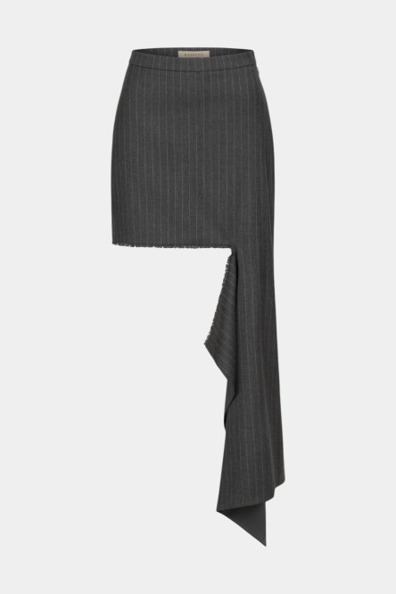 Графітова мініспідниця з відрізаною деталлю