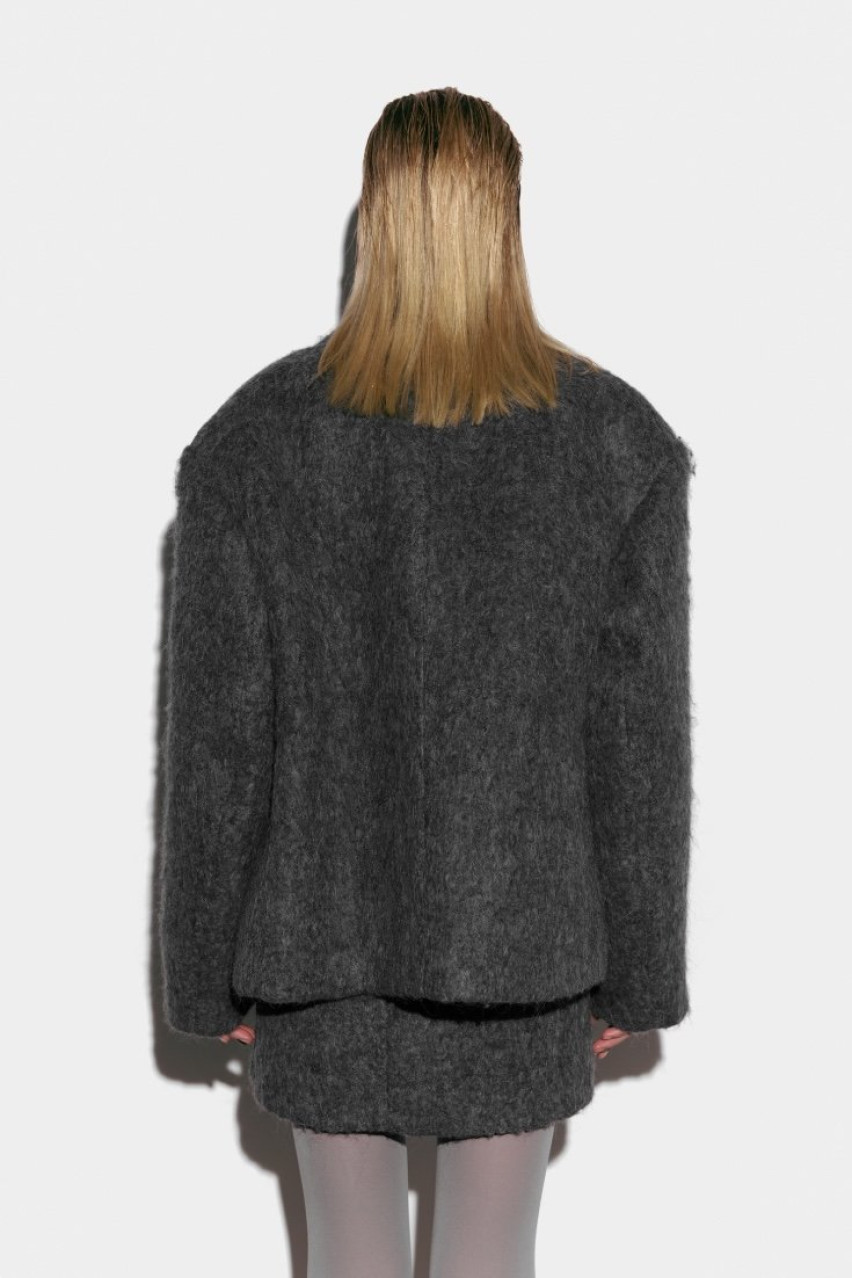 Графитовая юбка Fuzzy Alpaca 1108-18-35 BÁZHANE