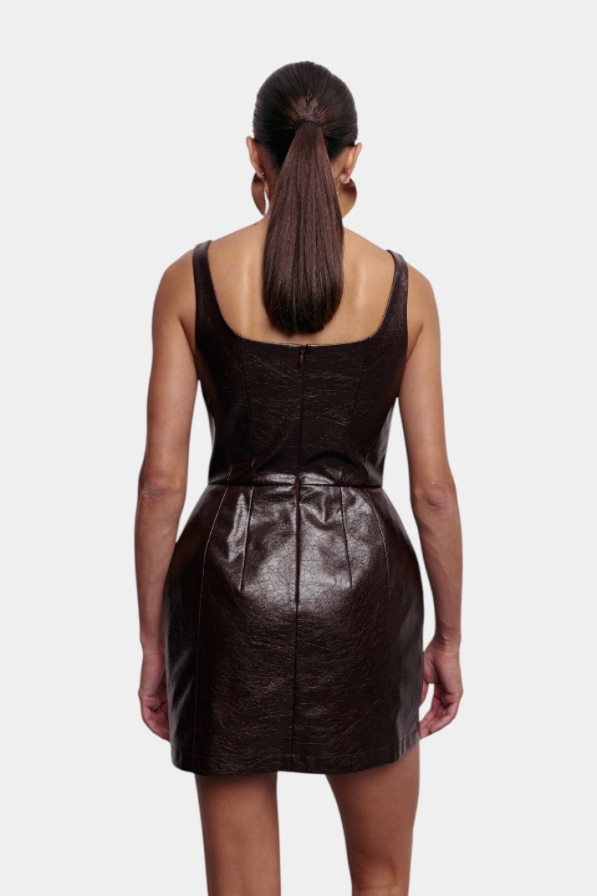 Бордовое миниплатье Vinous 1101-21-26 BÁZHANE