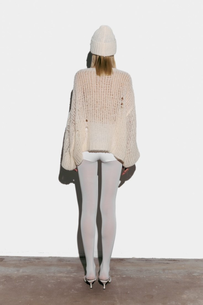 Молочный свитер Alpaca 4055-3 BÁZHANE