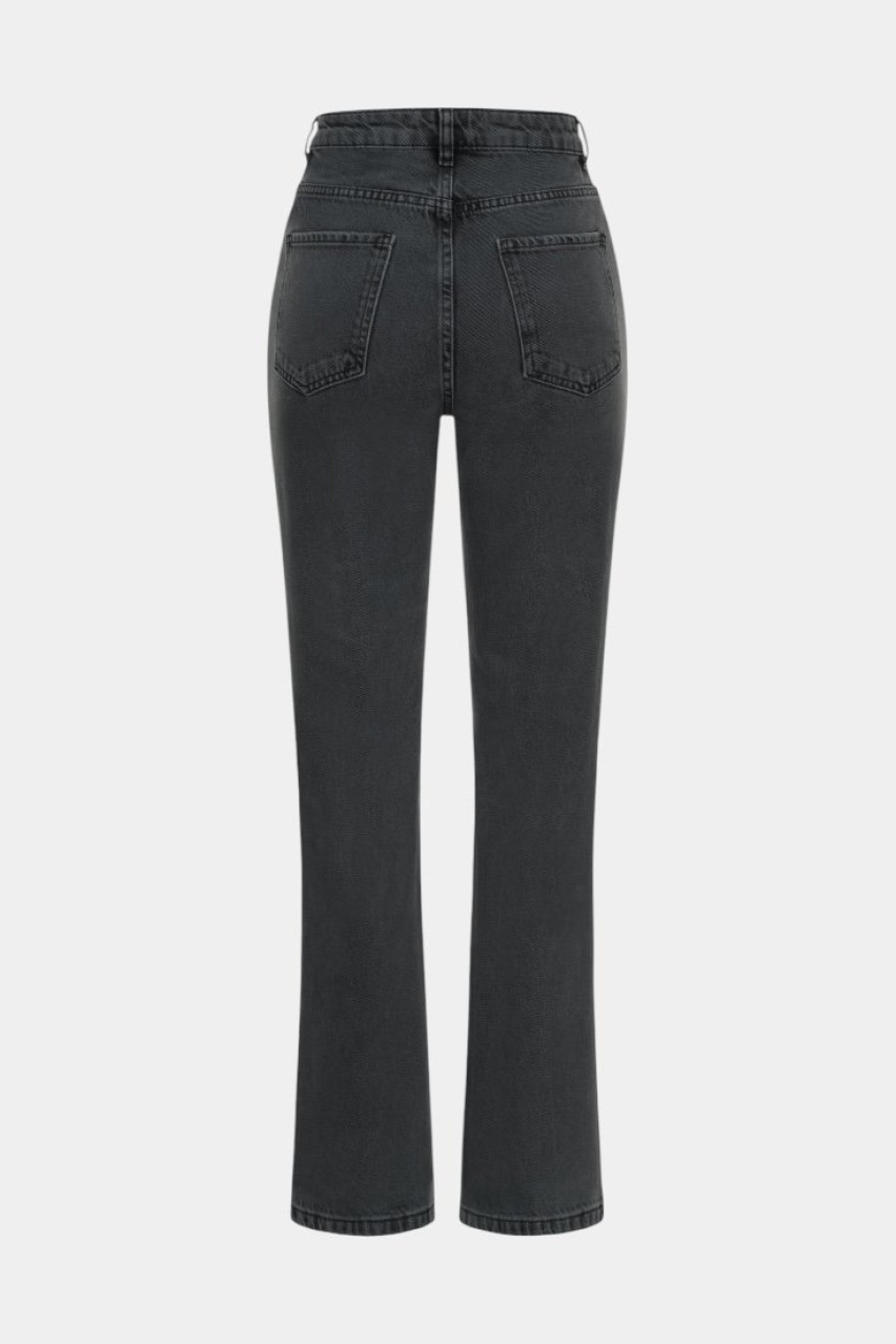 Сірі джинси прямого крою 1001-7 BÁZHANE