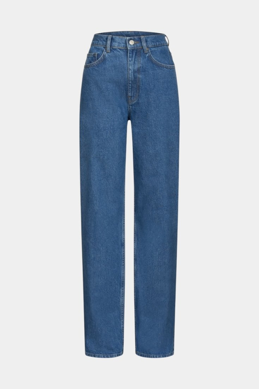 Синие джинсы прямого кроя 1001-2 BÁZHANE