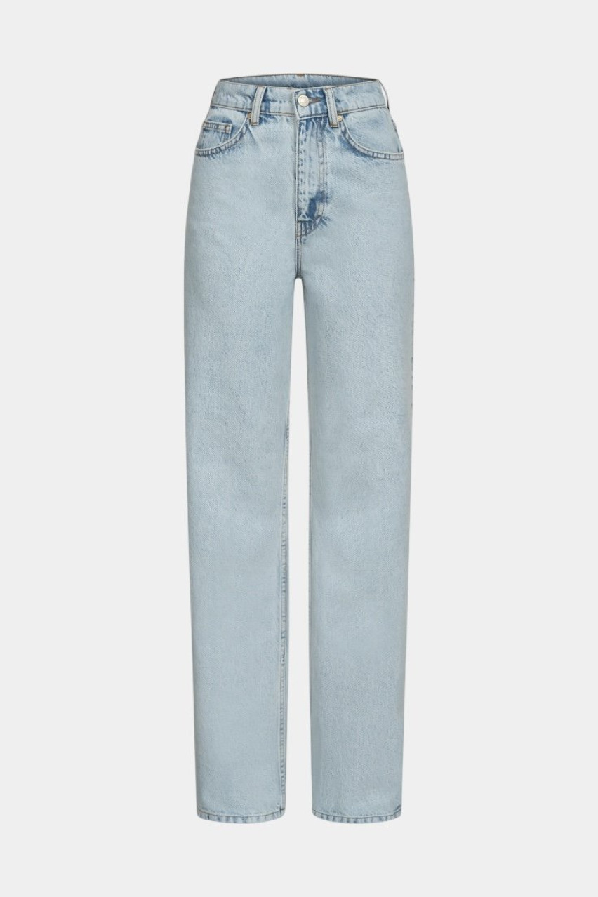 Блакитні джинси прямого крою 1001-1 BÁZHANE