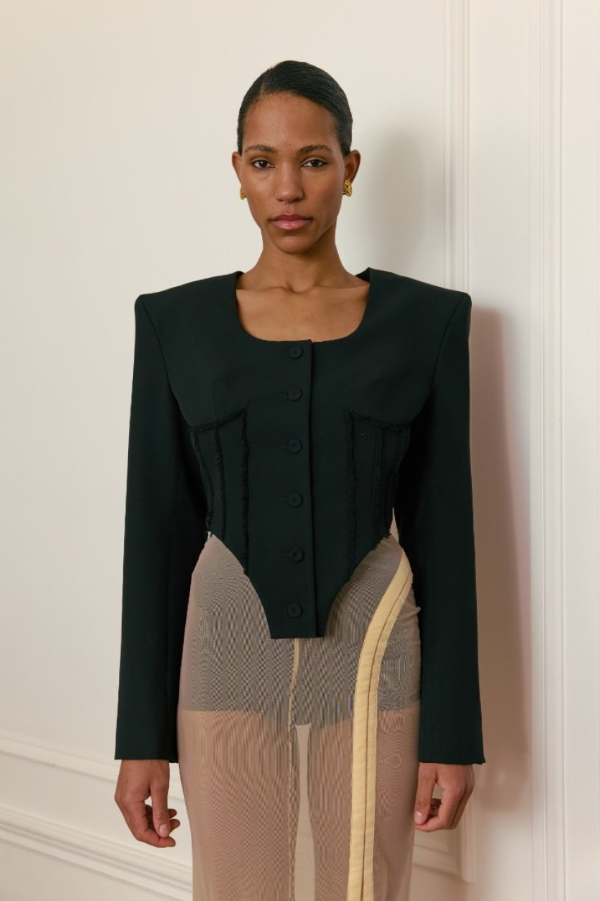 Чорний жакет Corset 1122-2-11 BÁZHANE