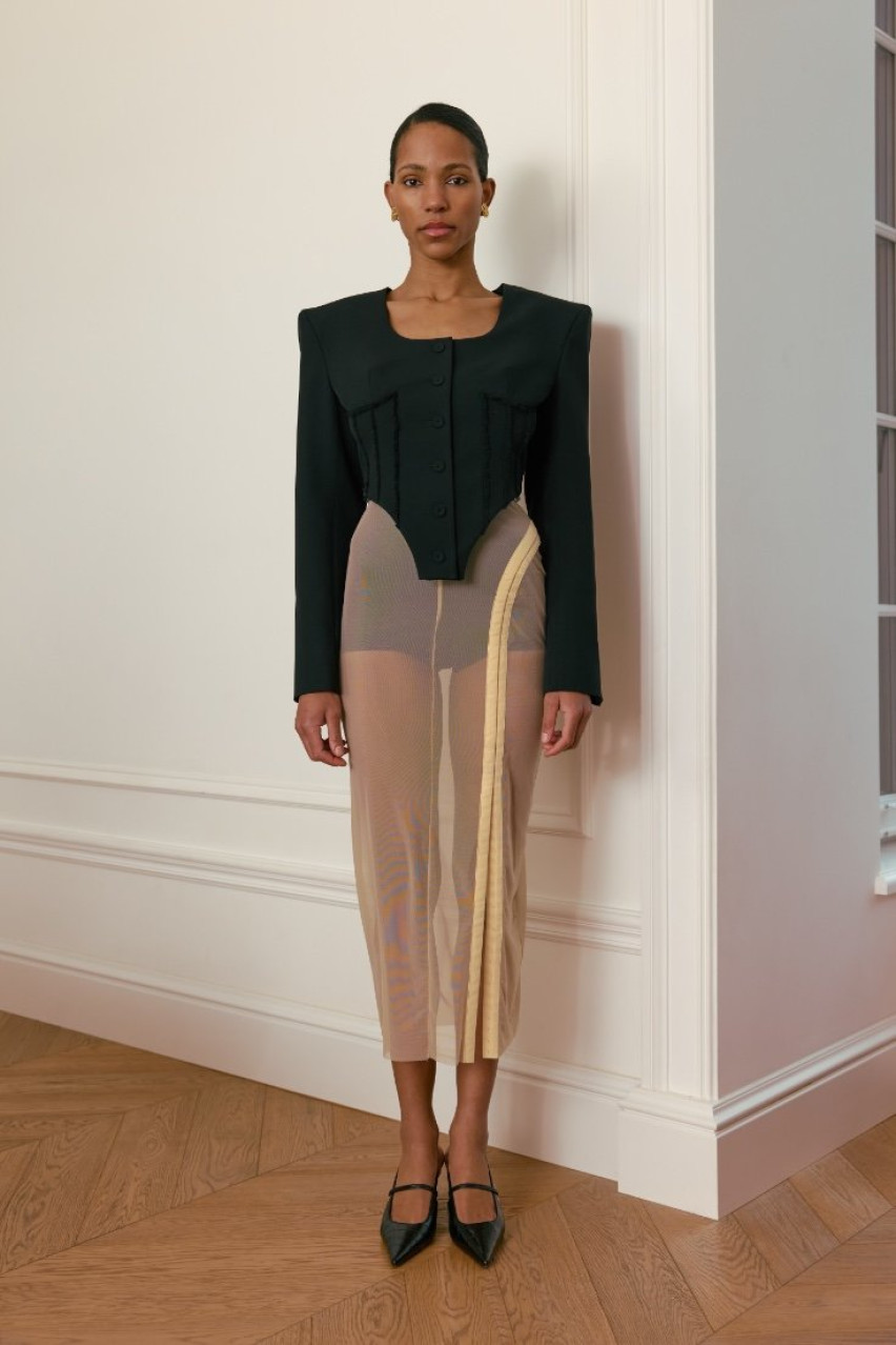 Чорний жакет Corset 1122-2-11 BÁZHANE